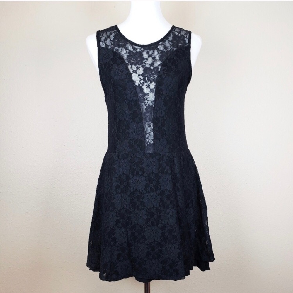 For Love and Lemons black lace dress